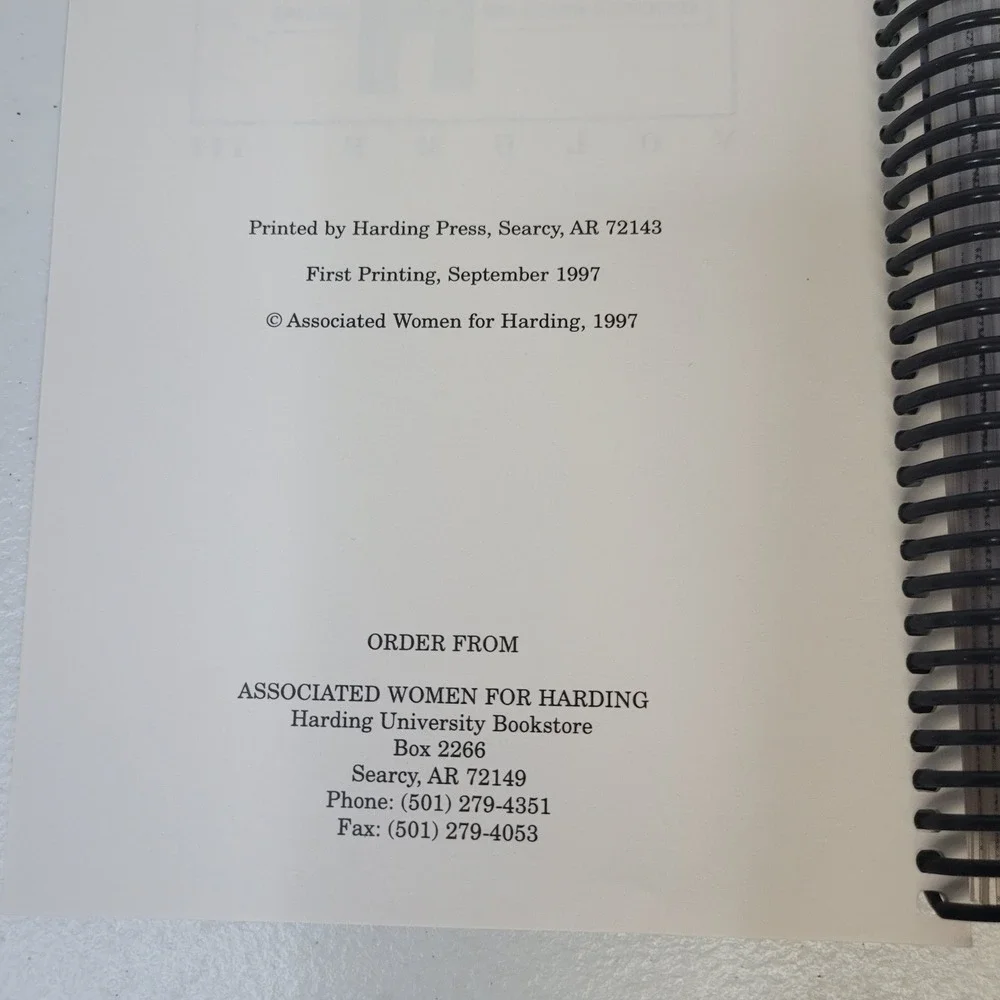 Favorite Recipes Associated Women for Harding Helper Vol III‎ 1997 Spiral Bound